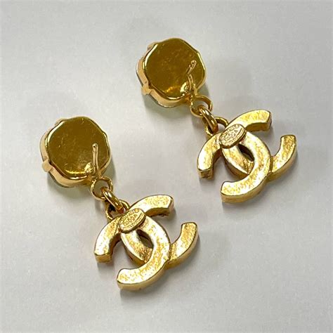 fake chanel cc earrings uk|authentic chanel cc logo earrings.